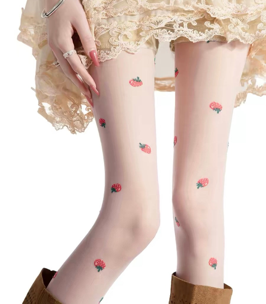 Kawaii Strawberry Tights /Socks PN7386 – Pennycrafts