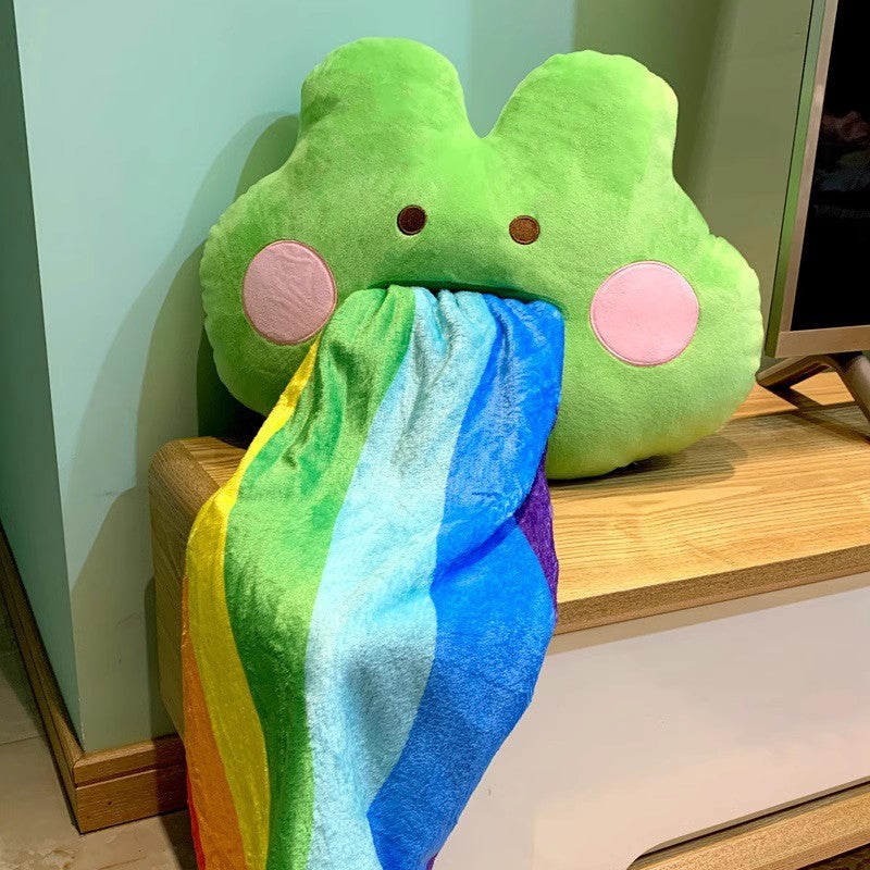 Kawaii Frog Pillow And Blanket PN6176 – Pennycrafts