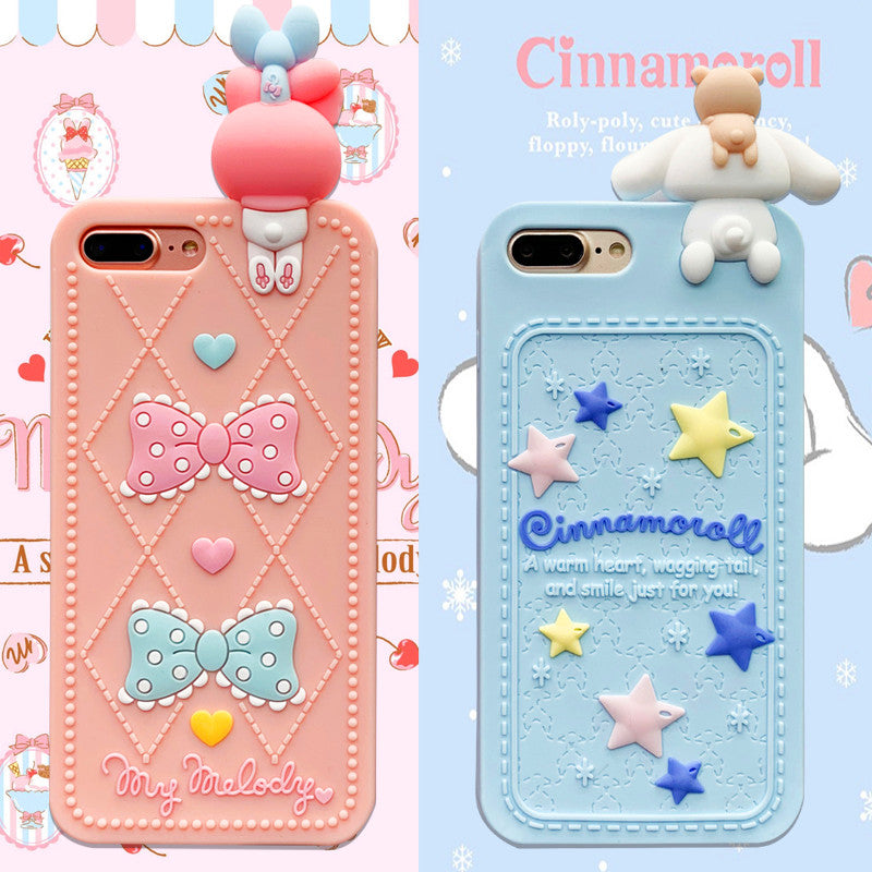 Mymelody And Cinnamoroll Phone Case for iphone 6/6s/6plus/7/7plus/8/8P/X/XS/XR/XS Max/11/11pro/11pro max/12/12pro/12mini/12pro max PN0620
