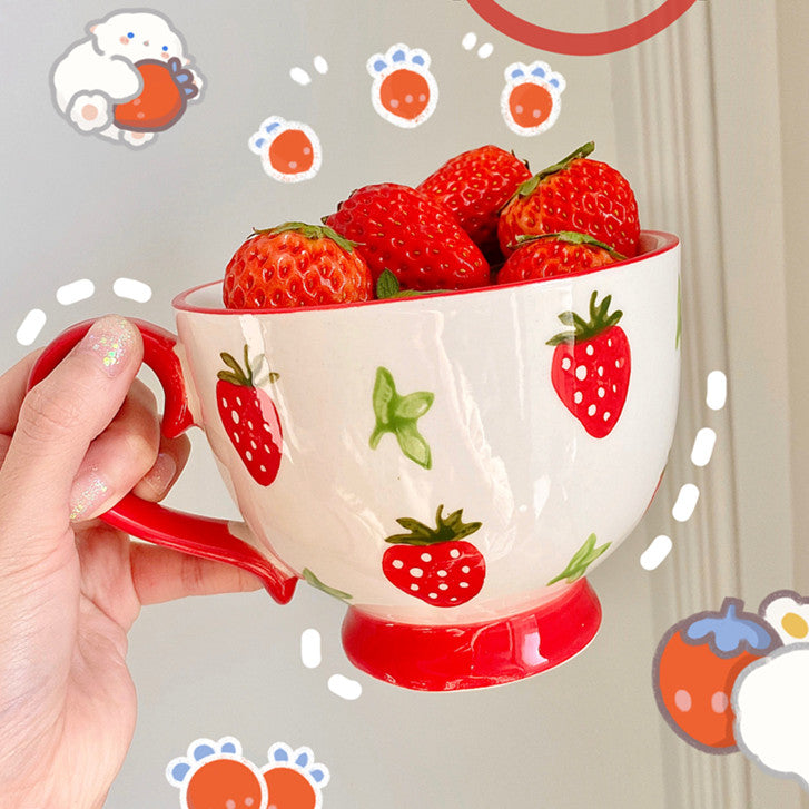 Cute Strawberry Slow Feeder Bowl – WOOFELITE