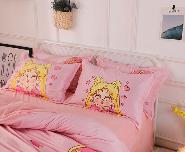 Kawaii Sailormoon Usagi Bedding Set PN0001