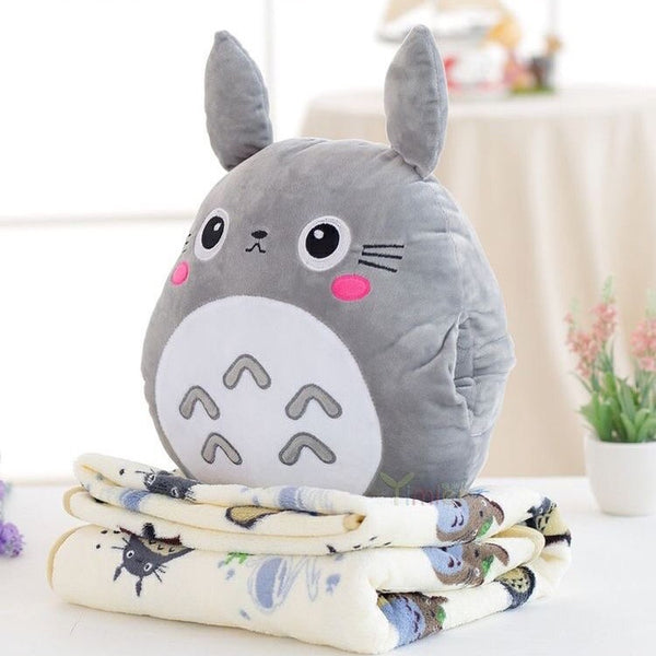 Cute Totoro Pillow And Blanket PN0556