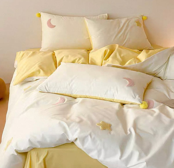 Cute Star And Moon Bedding Set PN7384