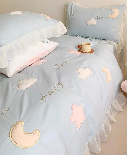 Kawaii Star And Moon Bedding Set PN7193