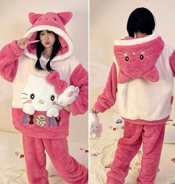 Kawaii Kitty Pajamas Home Suit PN7254