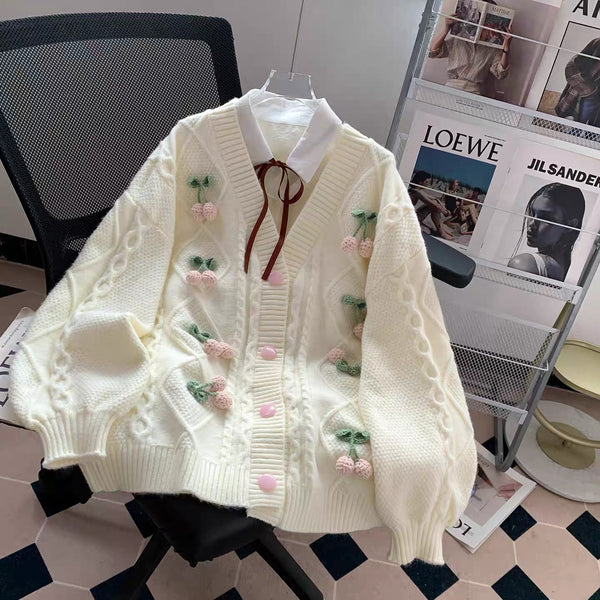 Pretty Strawberry Sweater Coat PN7333