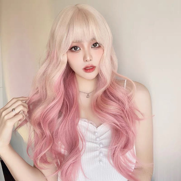 Fashion Gradient Pink Wig PN7404