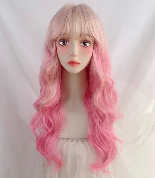 Fashion Gradient Pink Wig PN7404