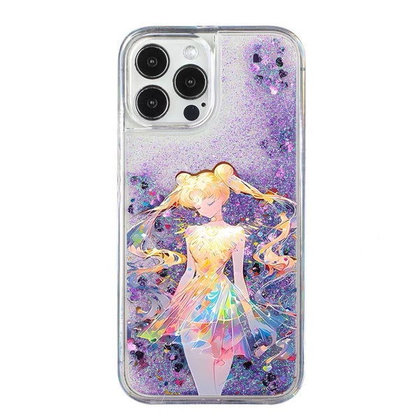 Sailormoon Liquid Phone Case for iPhone 11/11pro max/12/12pro max/13/13pro/13pro max/14/14pro/14pro max/15/15pro/15pro max/16/16pro/16pro max PN7253
