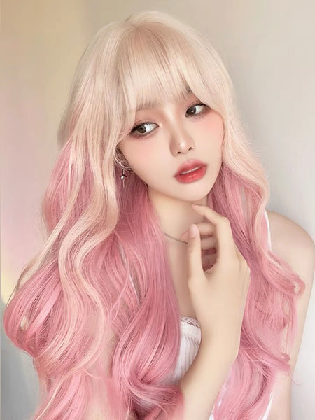 Fashion Gradient Pink Wig PN7404