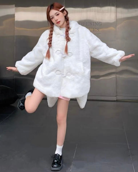 Cute Long Ear Soft Coat PN7273