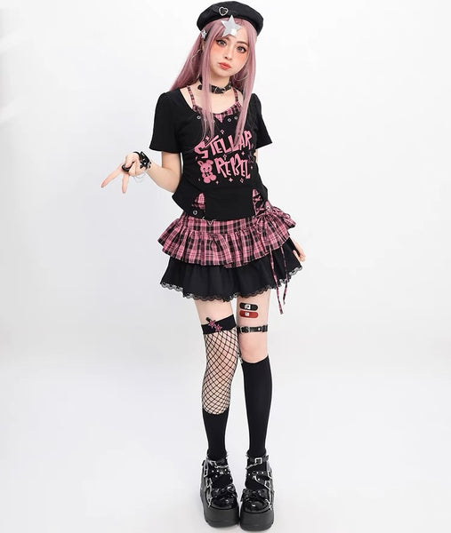 Fashion Girl Tshirt And Skirt Set PN7053