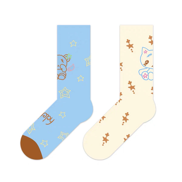 Cute Bunny And Cat Socks PN7161