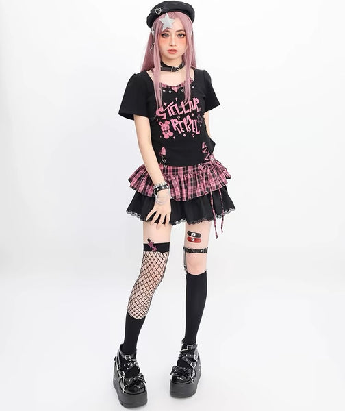 Fashion Girl Tshirt And Skirt Set PN7053