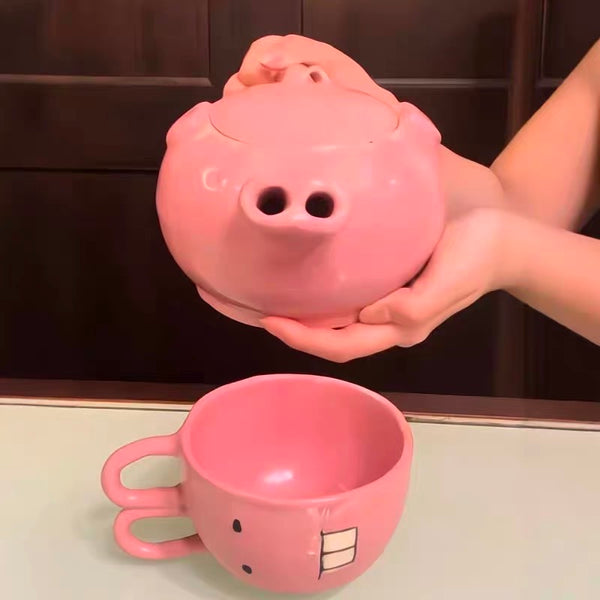Funny Rabbit Bottle And Pig Teapot PN7153