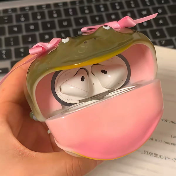 Kawaii Frog Airpods Case For Iphone PN7337