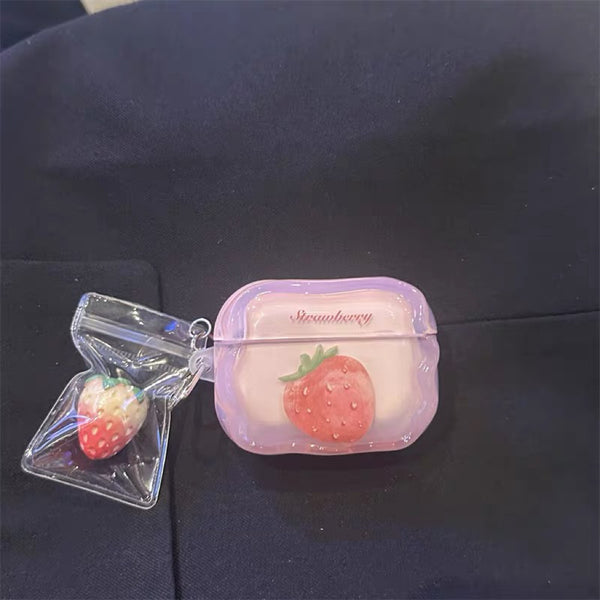 Cute Strawberry Airpods Case For Iphone PN7398