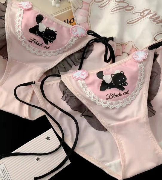 Cute Black Cat Underwear PN7352