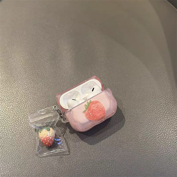 Cute Strawberry Airpods Case For Iphone PN7398