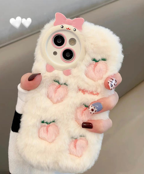 Kawaii Peach Phone Case for iphone 11/12/12pro/12pro max/13/13pro/13pro max/14/14pro/14pro max/15/15pro/15pro max PN6513