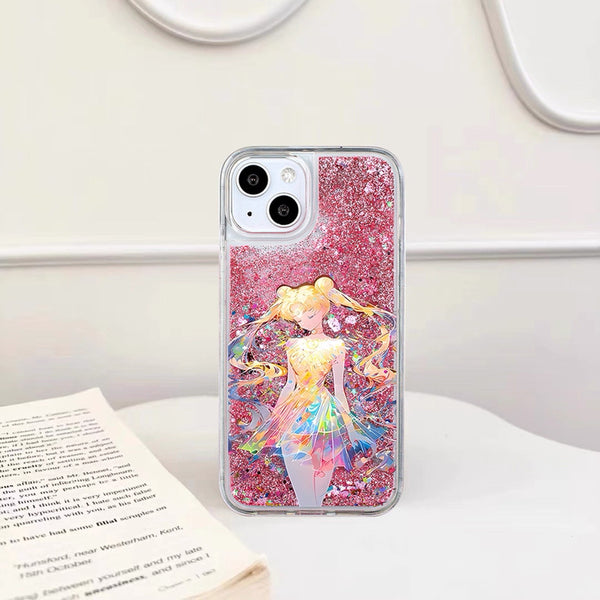 Sailormoon Liquid Phone Case for iPhone 11/11pro max/12/12pro max/13/13pro/13pro max/14/14pro/14pro max/15/15pro/15pro max/16/16pro/16pro max PN7253