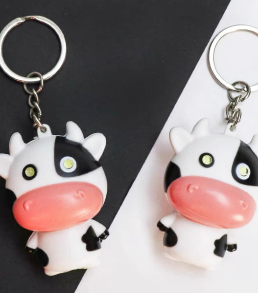 Kawaii Cow Keychain And Necklace PN6660