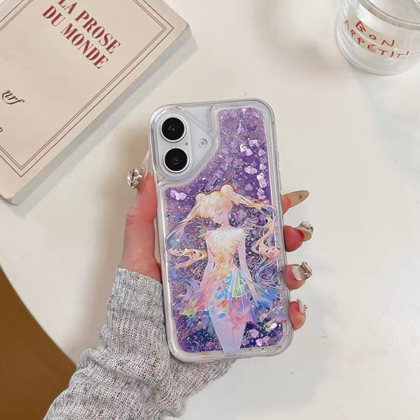 Sailormoon Liquid Phone Case for iPhone 11/11pro max/12/12pro max/13/13pro/13pro max/14/14pro/14pro max/15/15pro/15pro max/16/16pro/16pro max PN7253