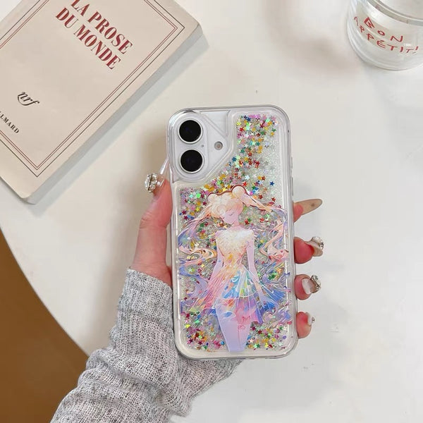 Sailormoon Liquid Phone Case for iPhone 11/11pro max/12/12pro max/13/13pro/13pro max/14/14pro/14pro max/15/15pro/15pro max/16/16pro/16pro max PN7253