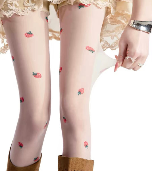 Kawaii Strawberry Tights /Socks PN7386