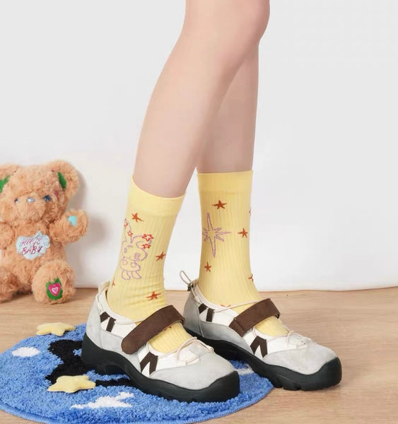 Cute Bunny And Cat Socks PN7161