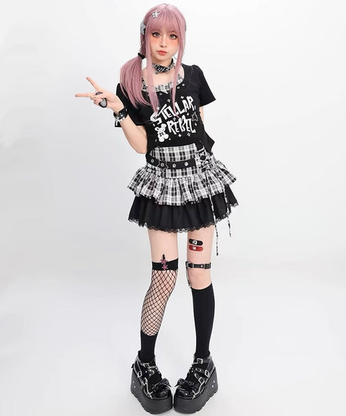 Fashion Girl Tshirt And Skirt Set PN7053