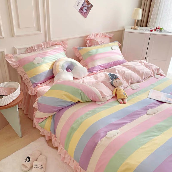Kawaii Rainbow Bedding Set PN7187