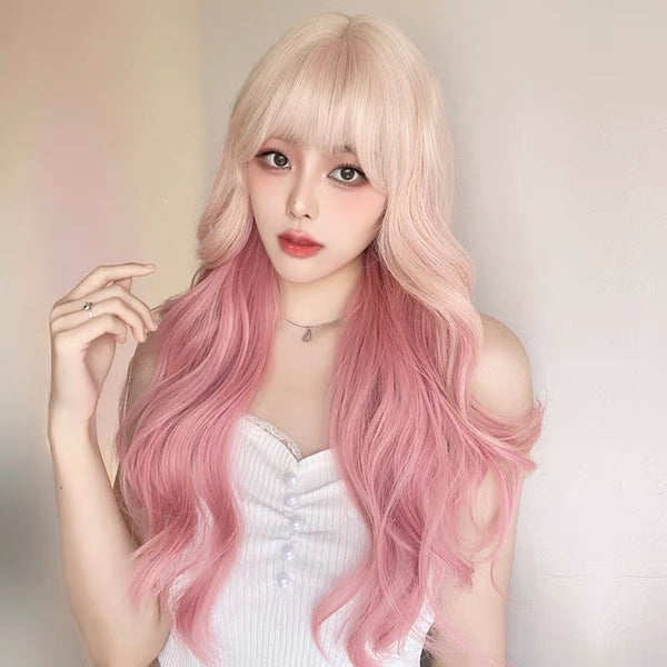 Fashion Gradient Pink Wig PN7404