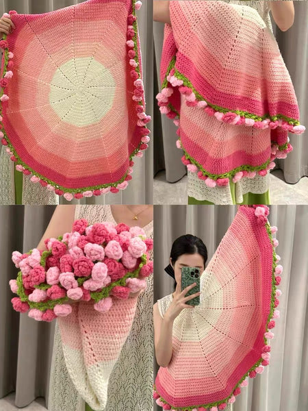 Pretty Rose Handmade Blanket Pn7194