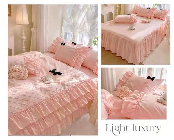 Pretty Bowknot Bedding Set PN7186