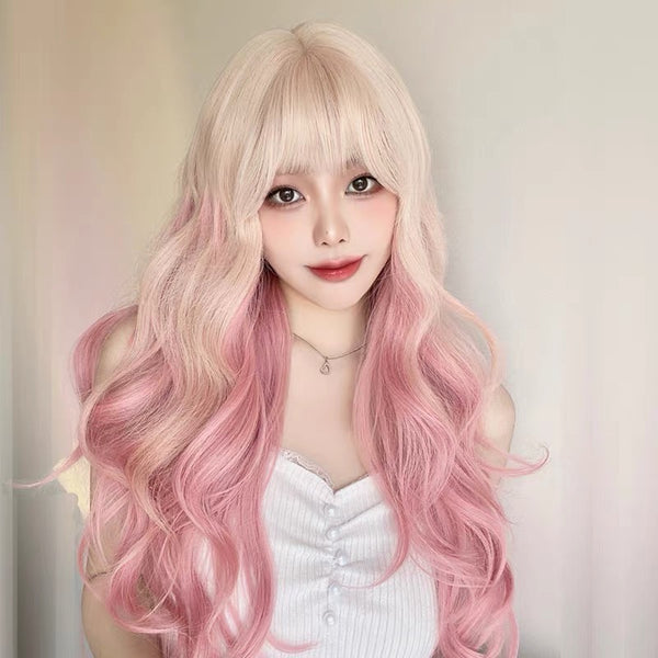 Fashion Gradient Pink Wig PN7404