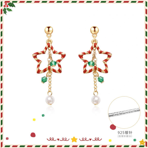 Christmas Star Earrings/Clips PN7199