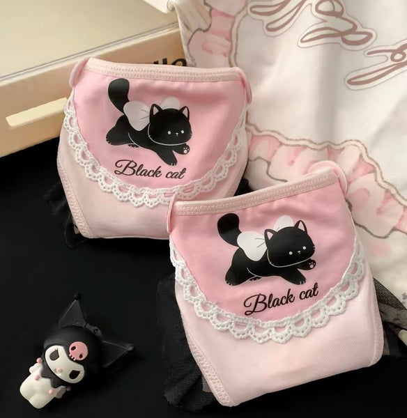 Cute Black Cat Underwear PN7352