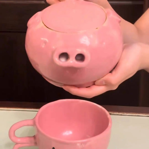 Funny Rabbit Bottle And Pig Teapot PN7153