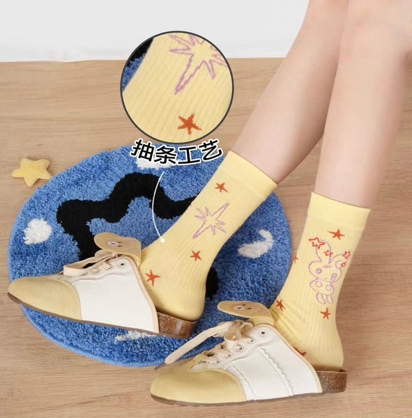 Cute Bunny And Cat Socks PN7161