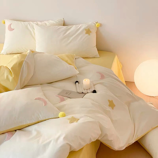 Cute Star And Moon Bedding Set PN7384