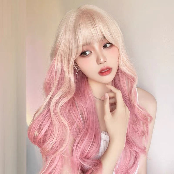Fashion Gradient Pink Wig PN7404