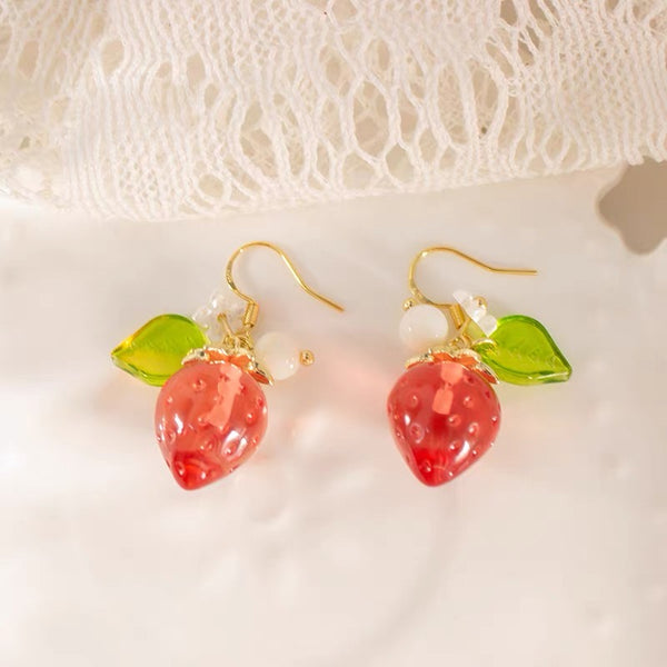 Pretty Strawberry Earrings/Clips PN7261