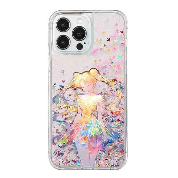 Sailormoon Liquid Phone Case for iPhone 11/11pro max/12/12pro max/13/13pro/13pro max/14/14pro/14pro max/15/15pro/15pro max/16/16pro/16pro max PN7253
