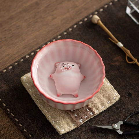 Kawaii Pig Bottle And Coaster PN7137