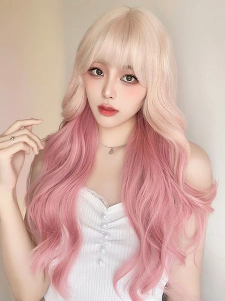 Fashion Gradient Pink Wig PN7404