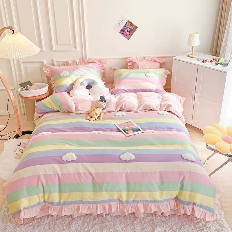 Kawaii Rainbow Bedding Set PN7187