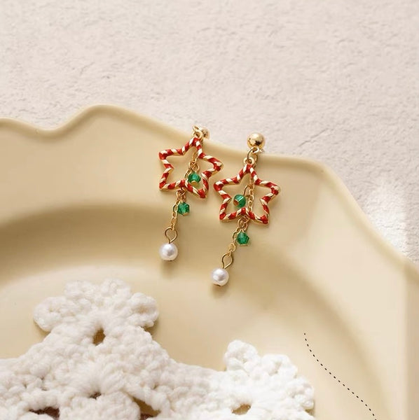Christmas Star Earrings/Clips PN7199