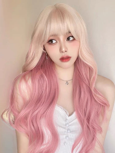 Fashion Gradient Pink Wig PN7404