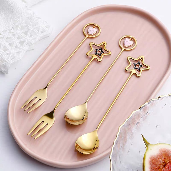 Heart Star Spoons And Forks PN7188